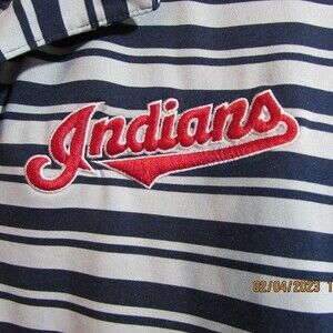MEN'S CLEVELAND INDIANS SHIRT SIZE L GENUINE MERCHANDISE COLLAR POLO
